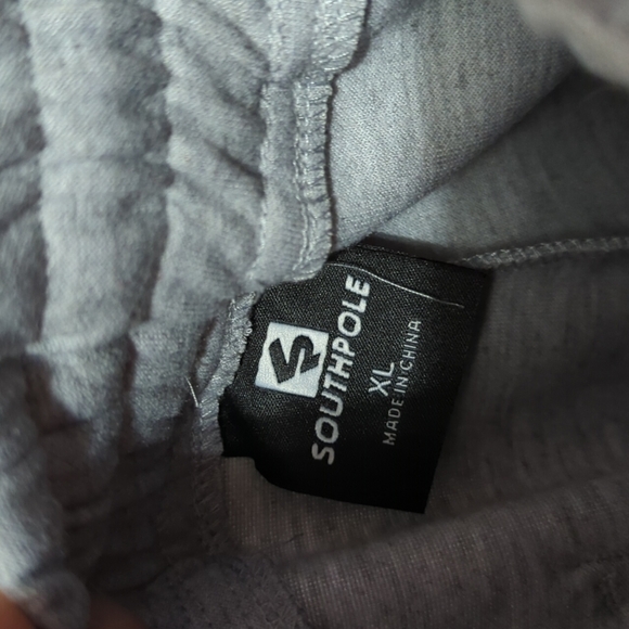 Southpole Grey Jogger Sweatpants Zipper Side Pockets Size XL - Picture 6 of 6
